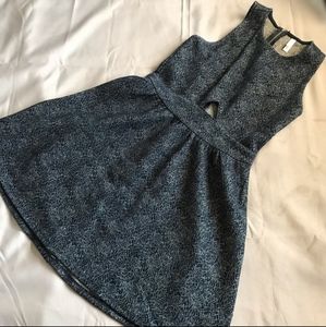 Metallic Knit Silver and Navy Xhilaration Dress